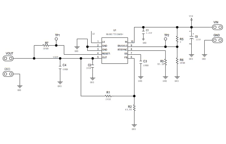 Schematic - Analog Devices / Maxim Integrated MAXM17552EVKIT Evaluation Kit